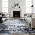 6x6 Area Rug Living Room Rug: Washable Modern Abstract Soft Thin Rug Indoor by FXRHLP