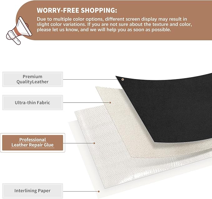 ONine Leather Repair Patch，Self-Adhesive Couch Patch，Multicolor Available - Image 3