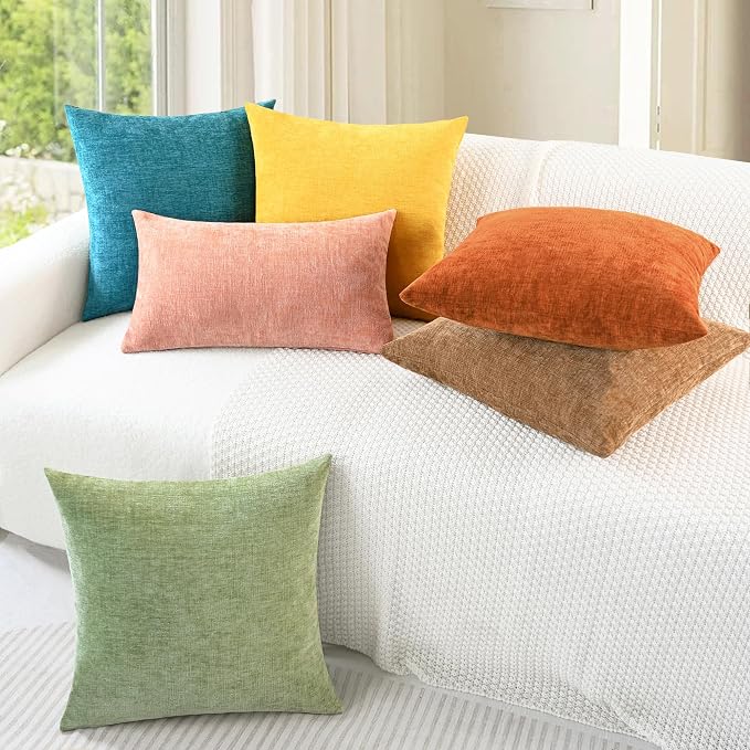 CaliTime Fall Throw Pillow Covers Decorative 20 X 20 Inches Pack of 2 Cozy - Image 4