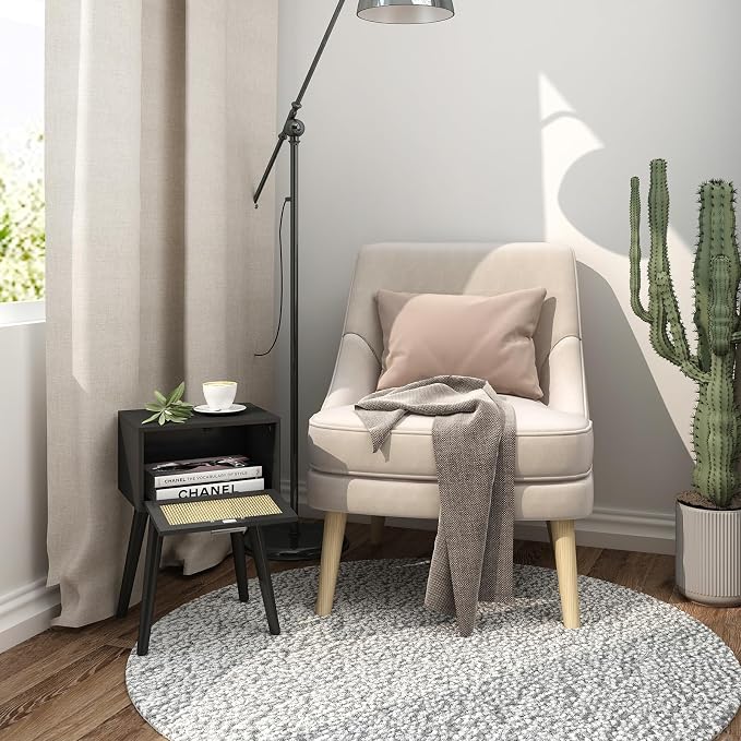 LAATOOREE Nightstand Set of 2, Small End Table - Image 2