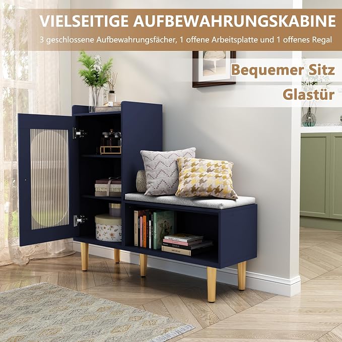 HLR Storage Bench Set of 2, L-Shaped Storage Cabinet - Image 3