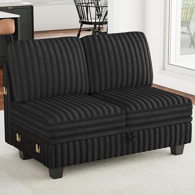 Belffin Corduroy Fabric Loveseat Module by Belffin