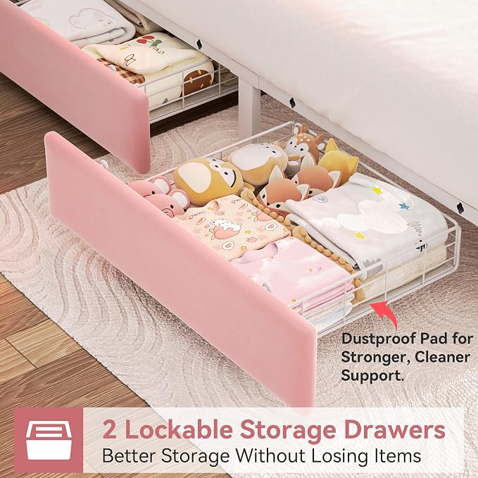 Full Upholstered LED Bed Frame - Image 5