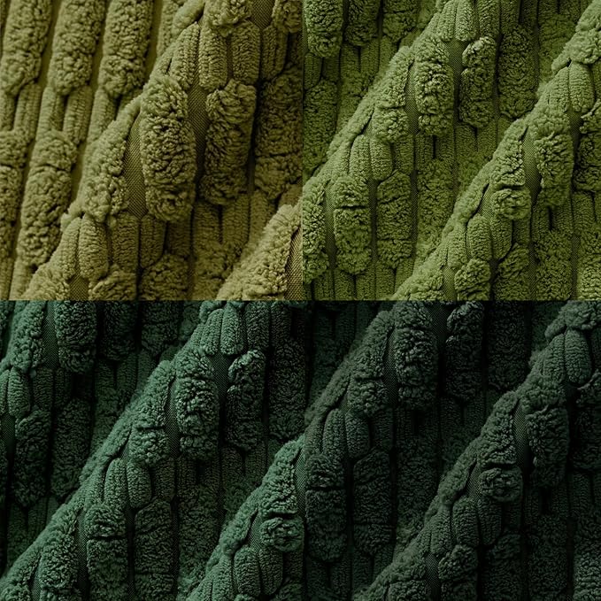 Fancy Homi Set of 4 Green Boho Decorative Throw Pillow Covers 18x18 Inch - Image 5