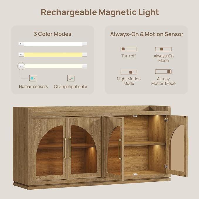 SICOTAS Sideboard Buffet Cabinet - Image 6