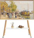 Rolling Easel TV Stand for 49–75 Inch TVs, Mobile TV Cart by ECOTINY
