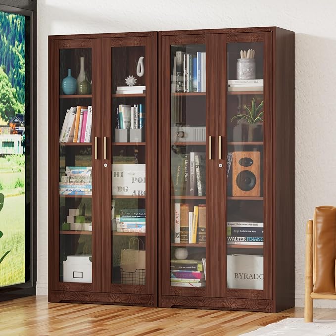 UNICOLY Display Cabinet with Glass Doors, Curio Cabinets with Locking Doors by For30YearsWehavespecializedinsteelfurniture