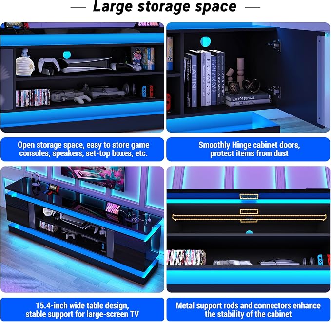 chartustriable 81IN LED TV Stands w/Power Outlet - Image 6