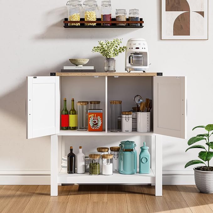 Mufico Console Table Coffee Bar Cabinet Sofa Table, 31.5 L x 13.8 D x 34.65 H - Image 7