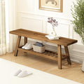 HOKYHOKY Reclaimed Solid Wood Bench-43.3" Farmhouse Entryway Bench by HOKYHOKY