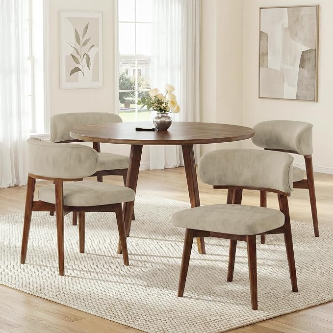 Dining Chairs Set of 2, Modern Upholstered Dining Chairs, Wooden Kitchen Chairs - Image 9
