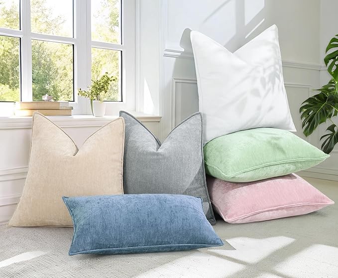 decorUhome Summer Couch Throw Pillow Covers 16x16 Set of 2, Decorative Soft - Image 5