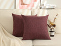 Stellhome Burlap Large Throw Pillow Covers Textured Farmhouse Linen Pillowcase by Stellhome