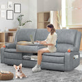 Yolsali 3-Seater Recliner Sofa, Manual Reclining Couch by SavortheHappyMoments