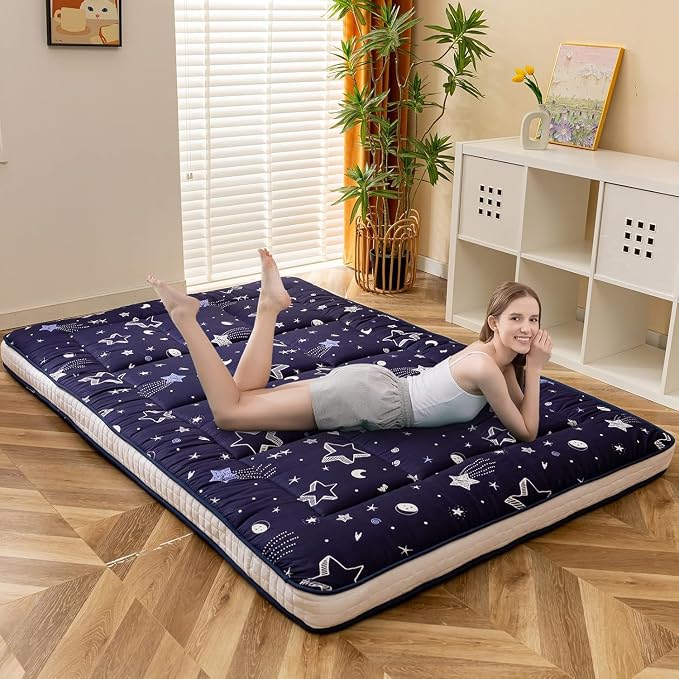 MAXYOYO Futon Mattress, Extra Thick Folding Sleeping Pad Breathable Floor - Image 2