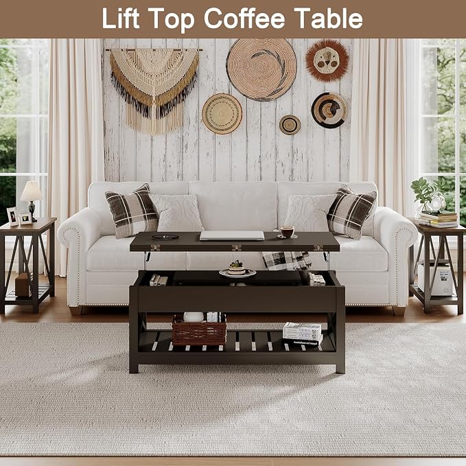 ChooChoo Coffee Table Lift Top, Converts to Dining Table - Image 3