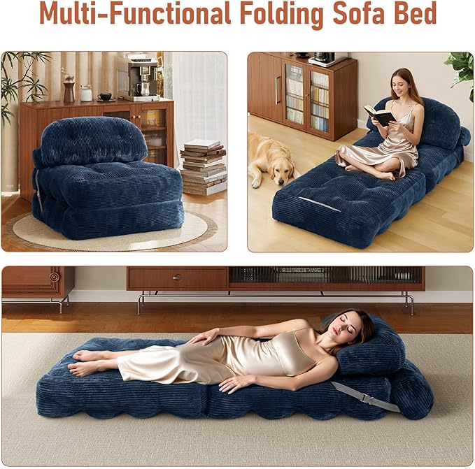 Folding Sofa Bed, Convertible Sleeper Chair - Image 3