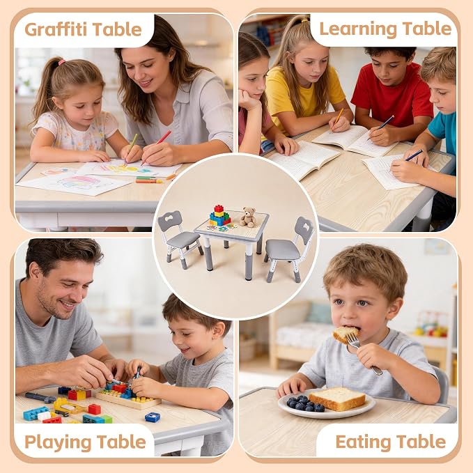 Pterying Kids Table and Chairs Set - Image 7