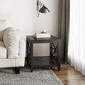 Farmhouse End Table Living Room, Furniture Solid Wood Square Large Side Tables by JESONVID