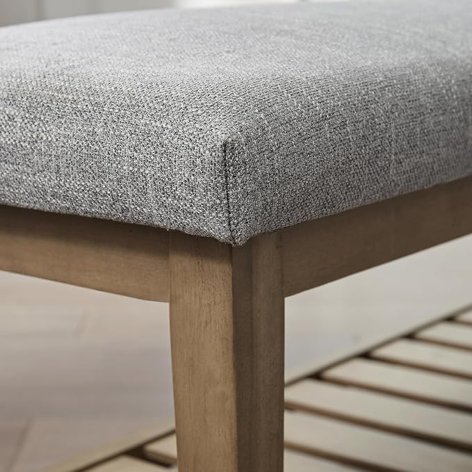 Zihanhome Entryway Bench, Chenille Upholstered Shoe Benches - Image 8