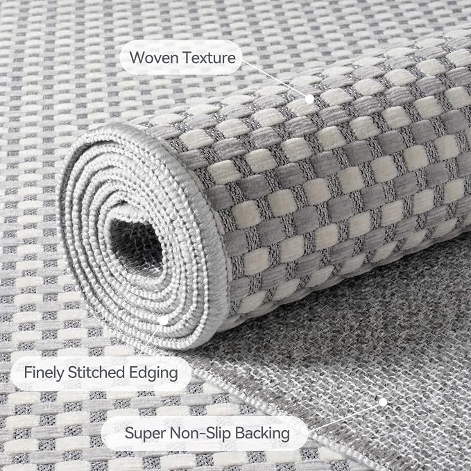 YDKGL 2x3 ft Indoor Door Mat Entryway Rug Non Slip Woven Washable Area Rugs - Image 4