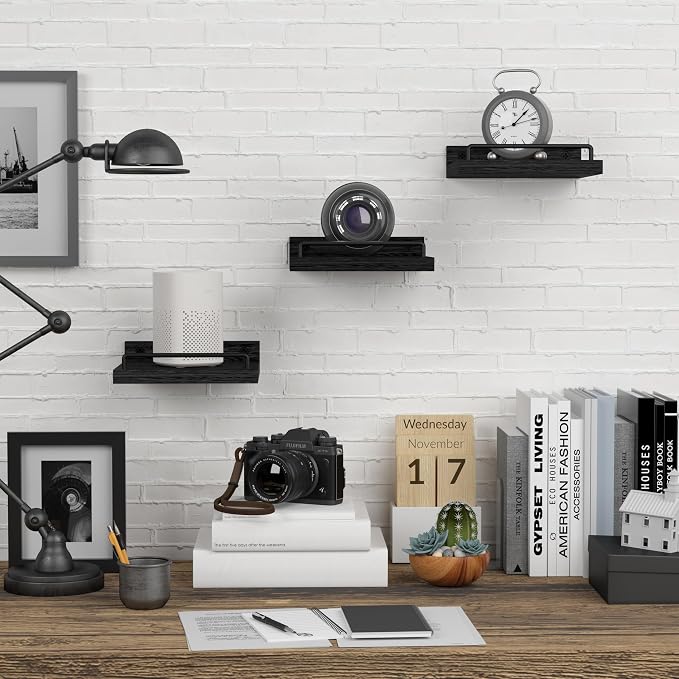 RYOFOBETTO Small Floating Shelf, 6 X 6 Inches Farmhouse Wall Shelves - Image 4