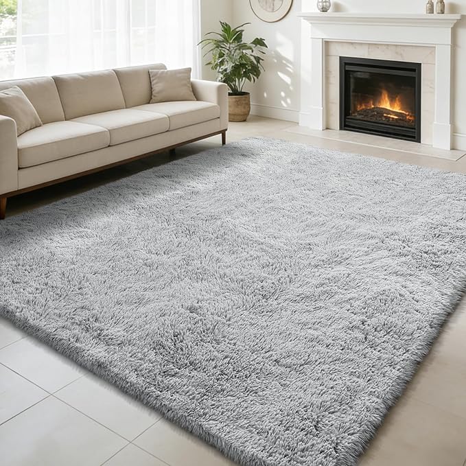 Shag Area Rug for Bedroom 5x8, Soft Fuzzy Rug Non-Shedding Indoor Plush Carpet by yulidayang