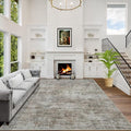 10x14 Area Rugs Washable Rug: Modern Abstract Living Room Rug Soft Anti-Skid by GENTDRIZZ