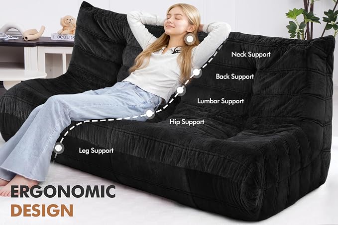 Bean Bag 3-Seater Chair Big Sofa Beanbag Chair - Image 4
