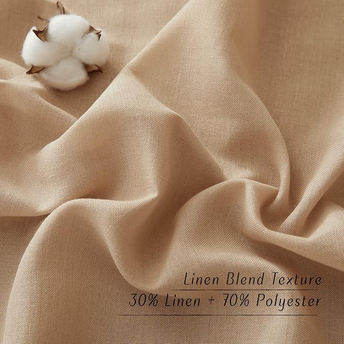 NICETOWN Rustic Linen 144 inch Long Curtains - Image 6