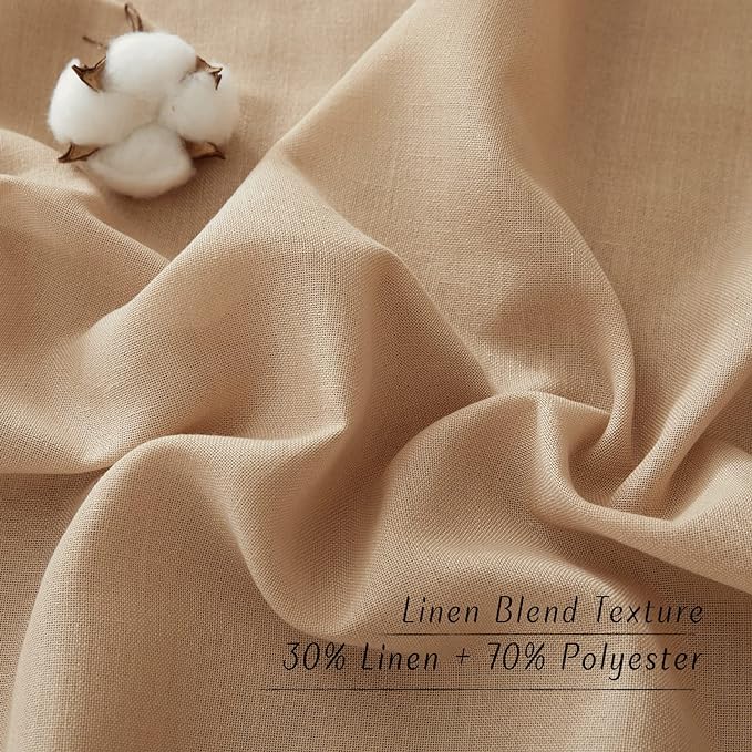 NICETOWN Rustic Linen 132 inch Long Curtains - Image 4