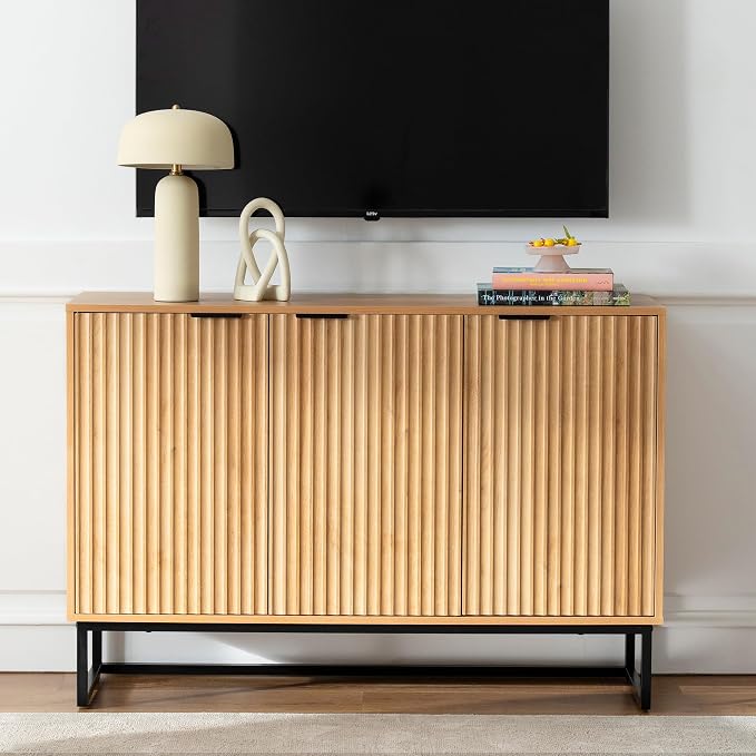 EYYTHUNG Fluted Storage Cabinet - Image 3