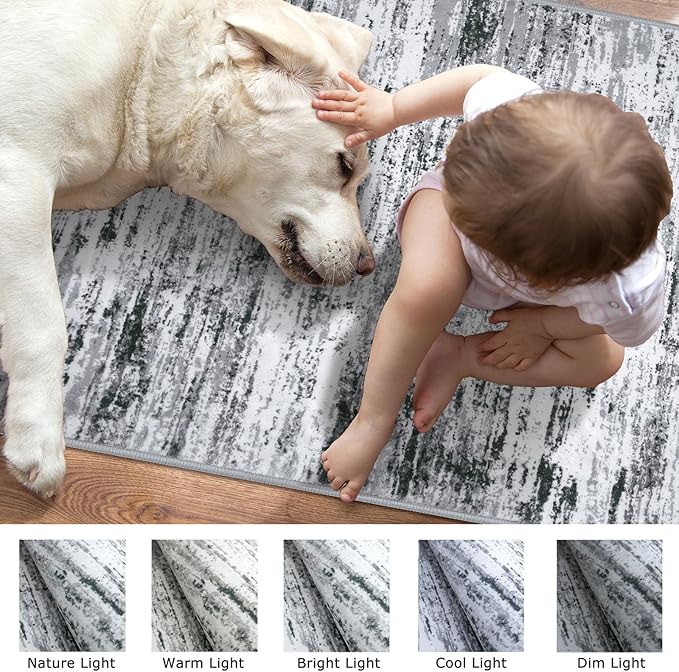 Lansny Modern Abstract Runner Rug 3x10 - Image 3