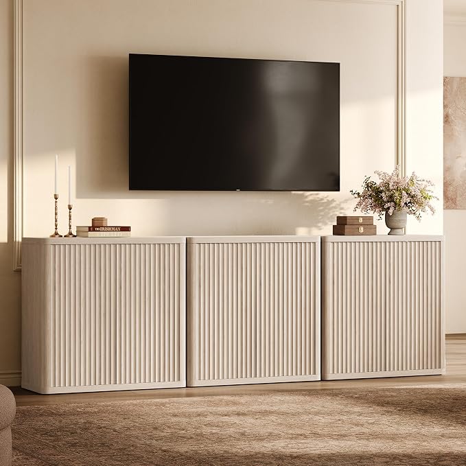 SICOTAS Buffet Cabinet with Storage 34.6" Sideboard Accent Modern Credenza with - Image 7