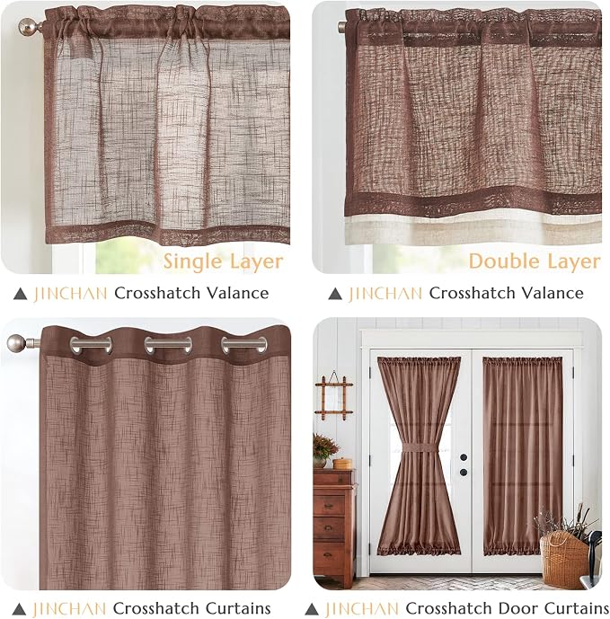 jinchan Linen Farmhouse Valances - Image 5