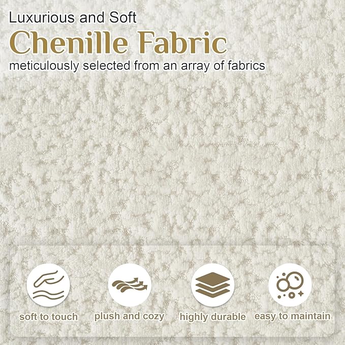 DAMAIFROM 68.5" Loveseat Sofa for Living Room, Modern Luxury Plush Chenille - Image 4