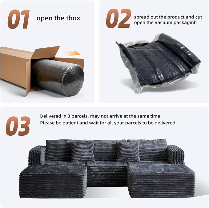 110" Modular Sectional Couch - Image 8