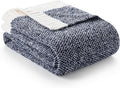Snuggle Sac Super Soft & Reversible Heather Navy Throw by SnuggleSac