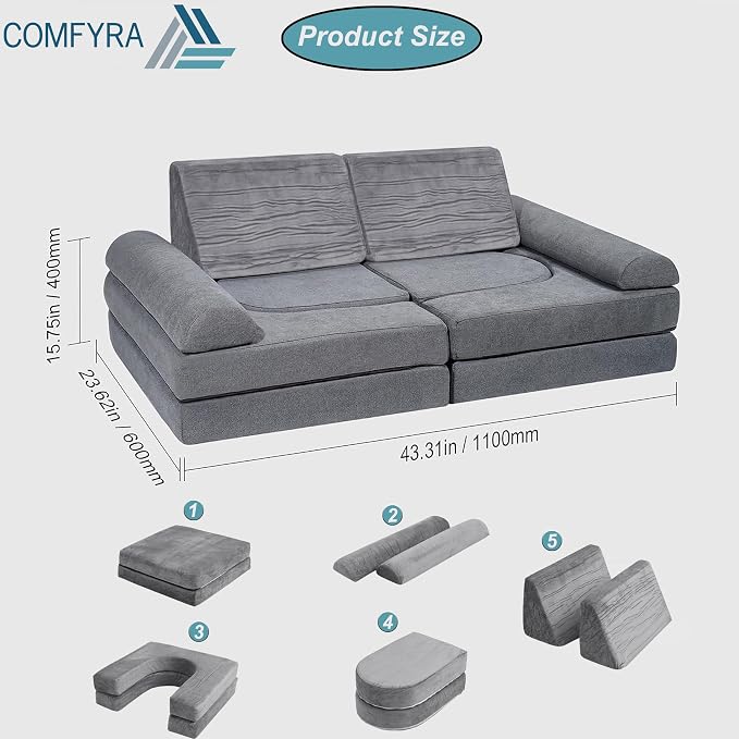 10 PCS Modular Kids Play Couch - Image 5