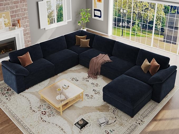 EASE MOOSE Oversized Sectional Modular Sofa, Modern Comfort L Shape Sectional by EASEMOOSE