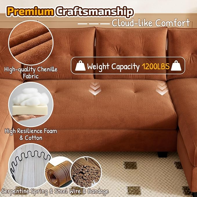 104.7" U-Shaped Sleeper Sofa - Image 8