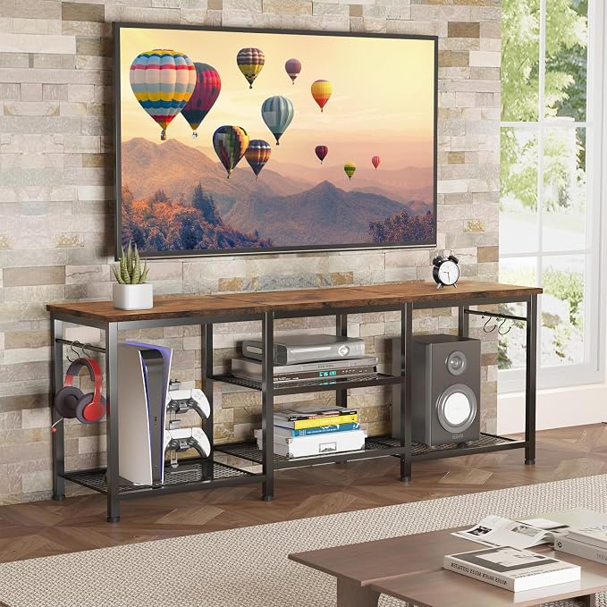 YGEOMER TV Stand for TVs Up to 55 Inch, Entertainment Center for Living Room - Image 6