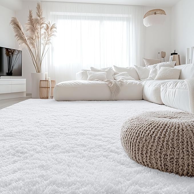 OLANLY 6x6 Area Rugs for Living Room Bedroom, Machine Washable Soft Fluffy - Image 3