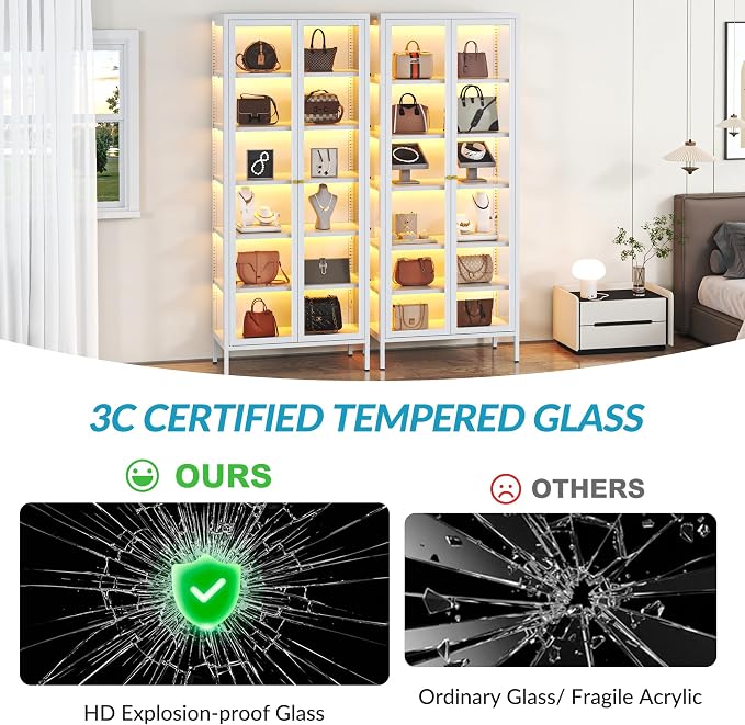 6-Tier Glass Display Cabinet - Image 3