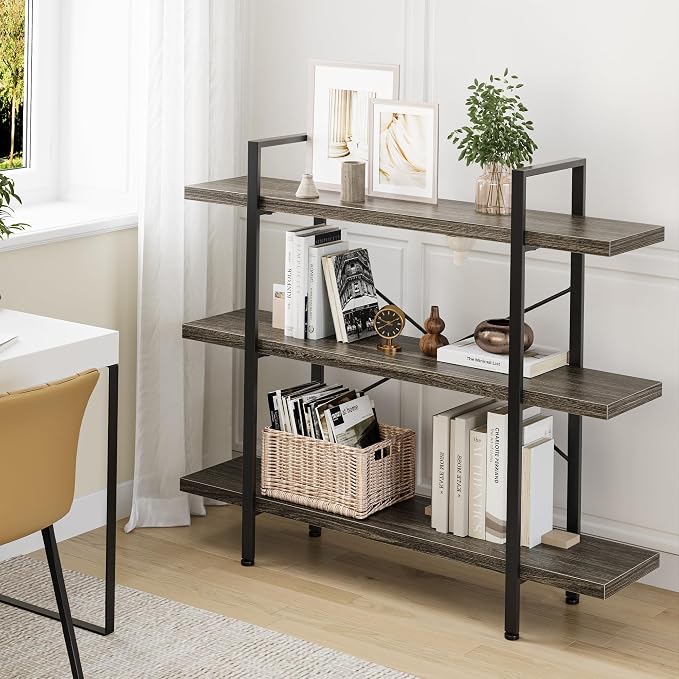 OtterOasis Heavy Duty 3-Tier Industrial Bookcase, 120lbs Shelf Capacity - Image 6