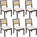 Westice Rattan Dining Chairs Set of 6, Farmhouse Natural Dining Room Chairs by ChairsforHomeLivingRoom