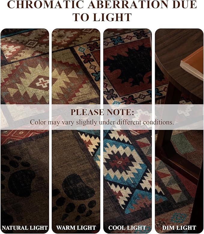 Rustic Cabin Runner Rug 2x8 Indoor Door Mat - Image 8
