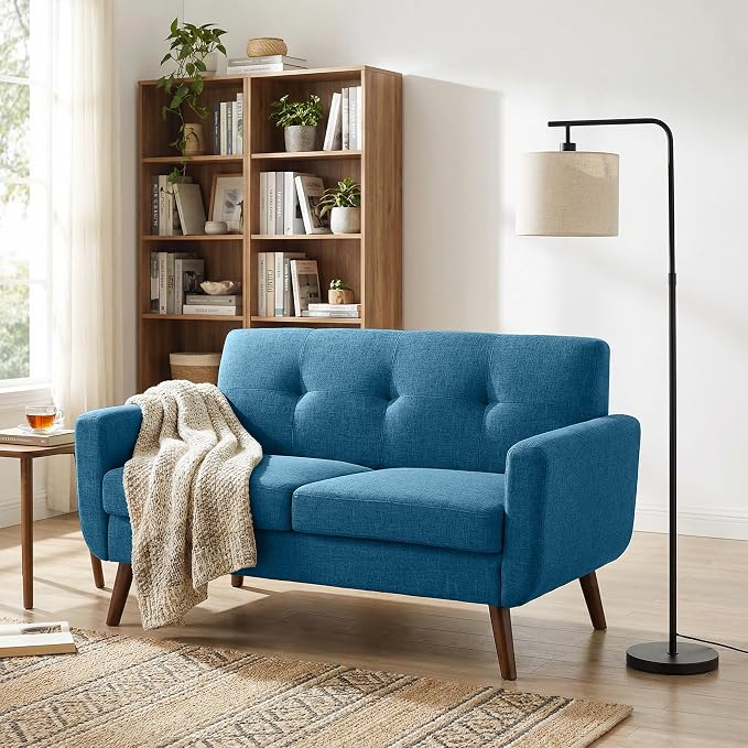 Tbfit 56" W Loveseat Sofa, Mid Century Modern Decor Love Seat Couches by TBfit