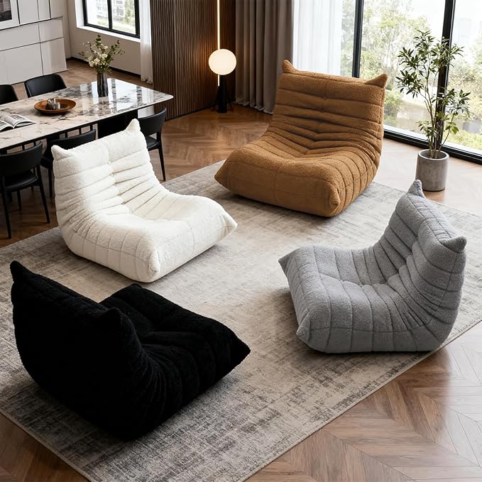 Giant Bean Bag Chair for Adults, Comfy Chair for Bedroom, Memory Foam Chair - Image 8