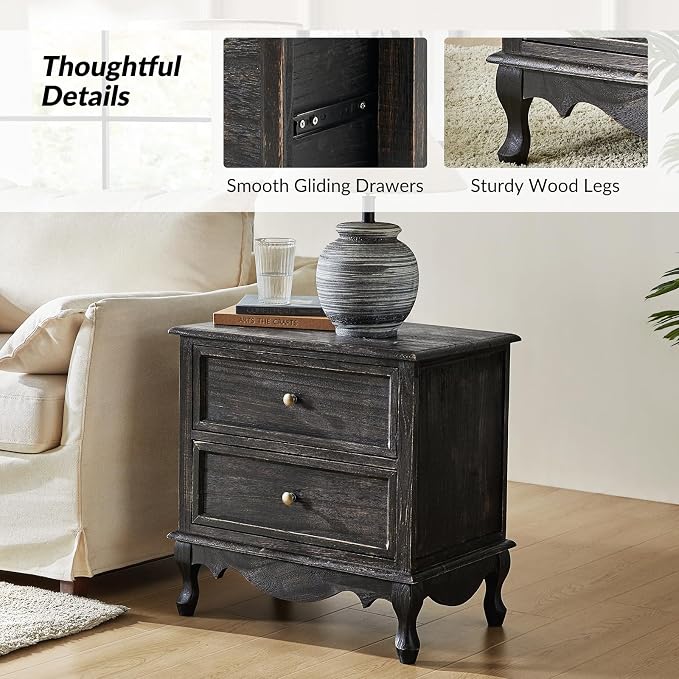 HULALA HOME Solid Wood End Table - Image 4
